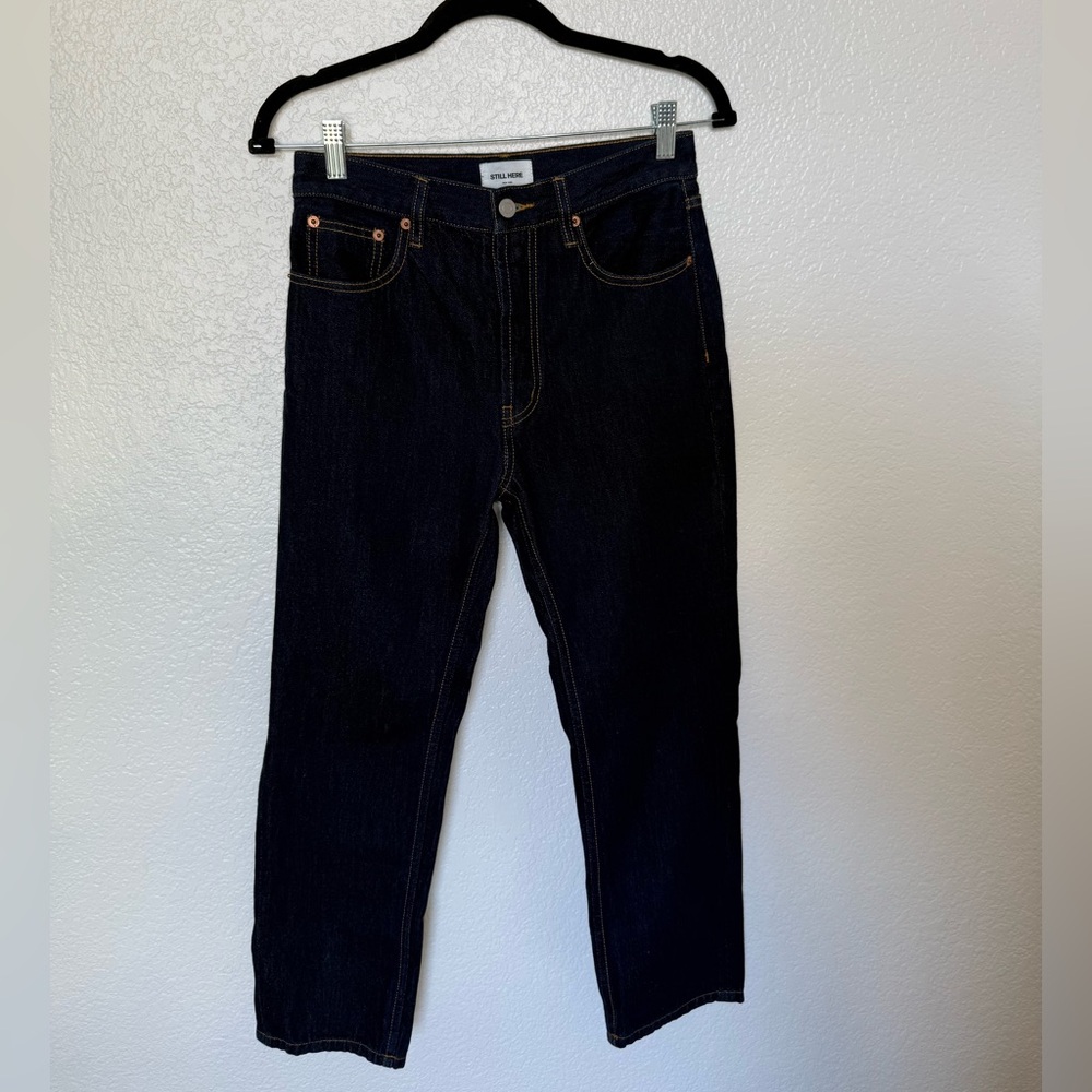 STILL HERE Subway Jeans - Dark Indigo with Light Wash